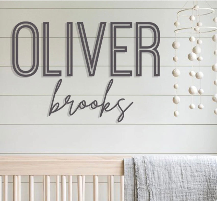 Stacked Name Sign